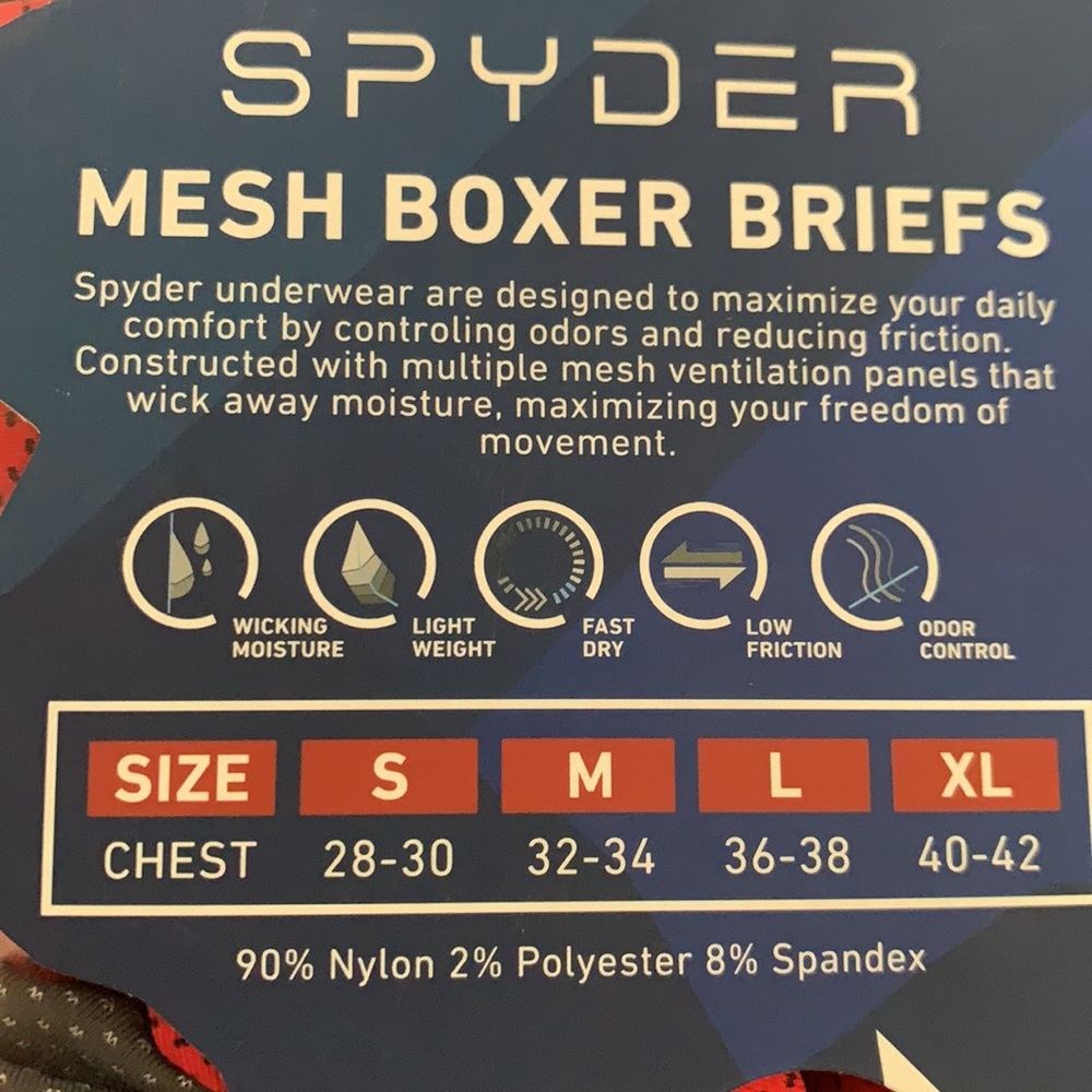 Spyder Mesh Boxer Briefs 3pk - Picture 2 of 3
